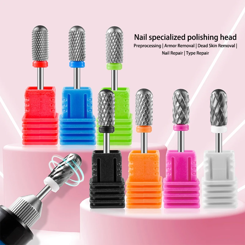 電動ネイルドリル,研磨ヘッド,ラウンドヘッド合金,タングステン鋼,マニキュア研磨ツール