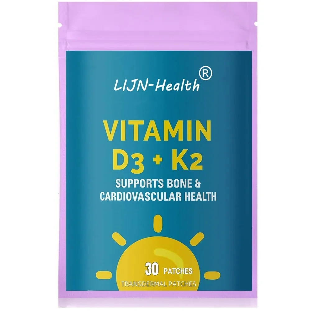 

30 Patches Vitamin K2 (MK7) Transdermal Patches with Vitamin D3 Bone and Heart Health