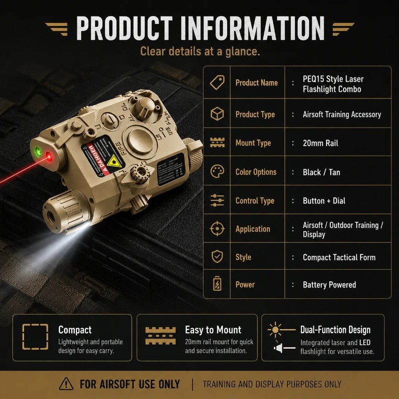 PEQ15 Multimode Adjustable Beam 4 Function Illuminator Box White Flash IR Signal Torch Airsoft Supplies view 5