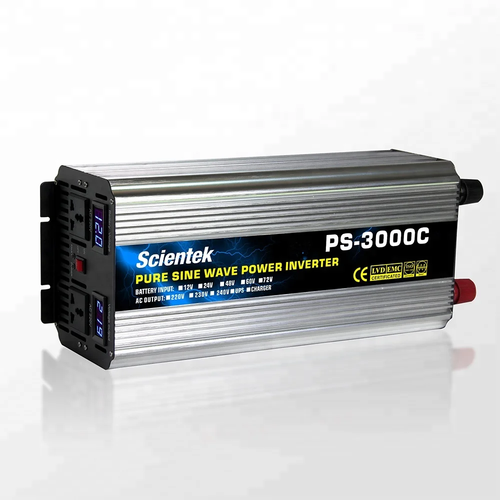 China high quality 3000Watt pure sine wave solar power inverter 3000W 3KW 12V 24V 48V dc to ac 220V 230V converter