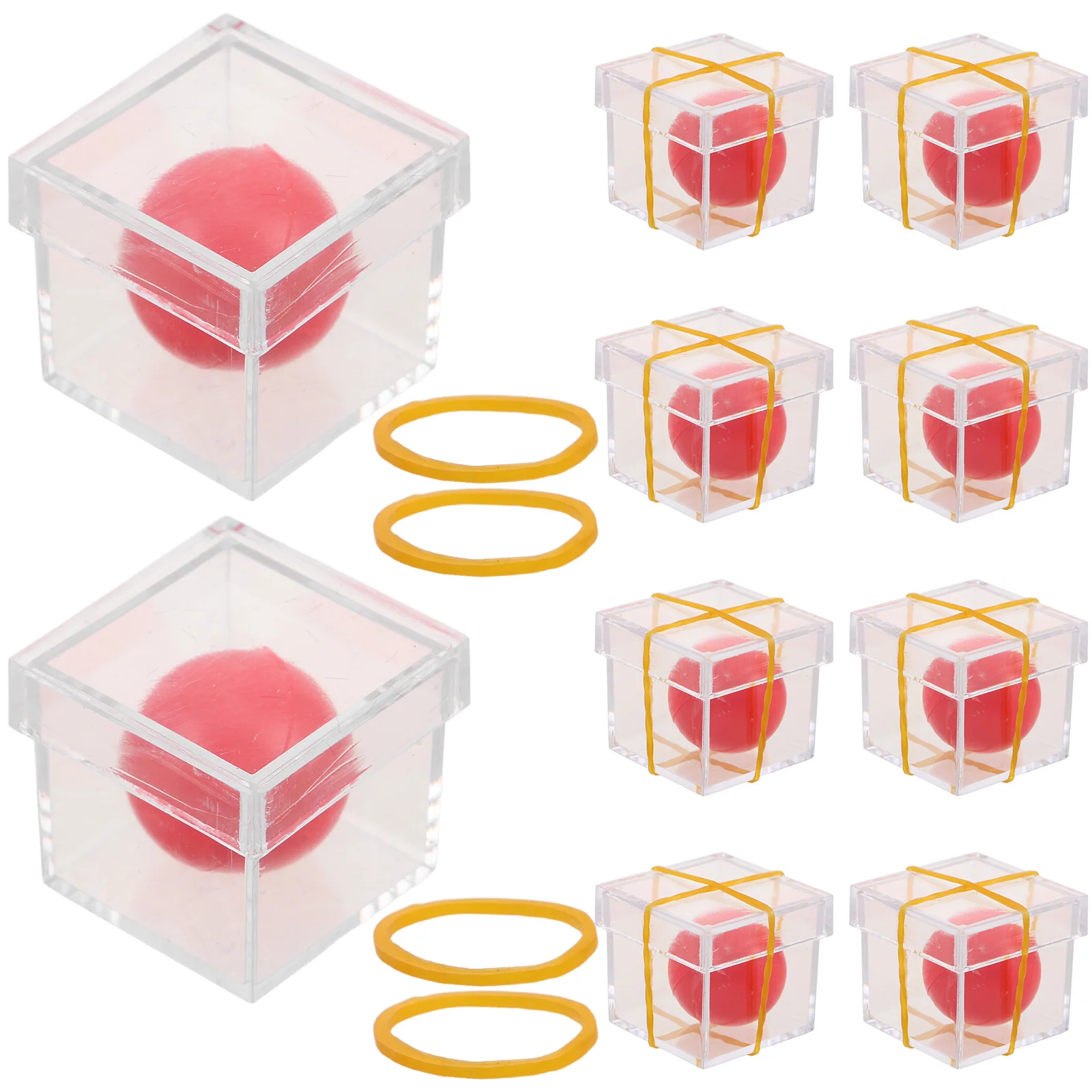 

10Sets Trick Ball Penetrate Stage Performance Prop Party Entertainment Compact Portable Design for Beginners Trick Props