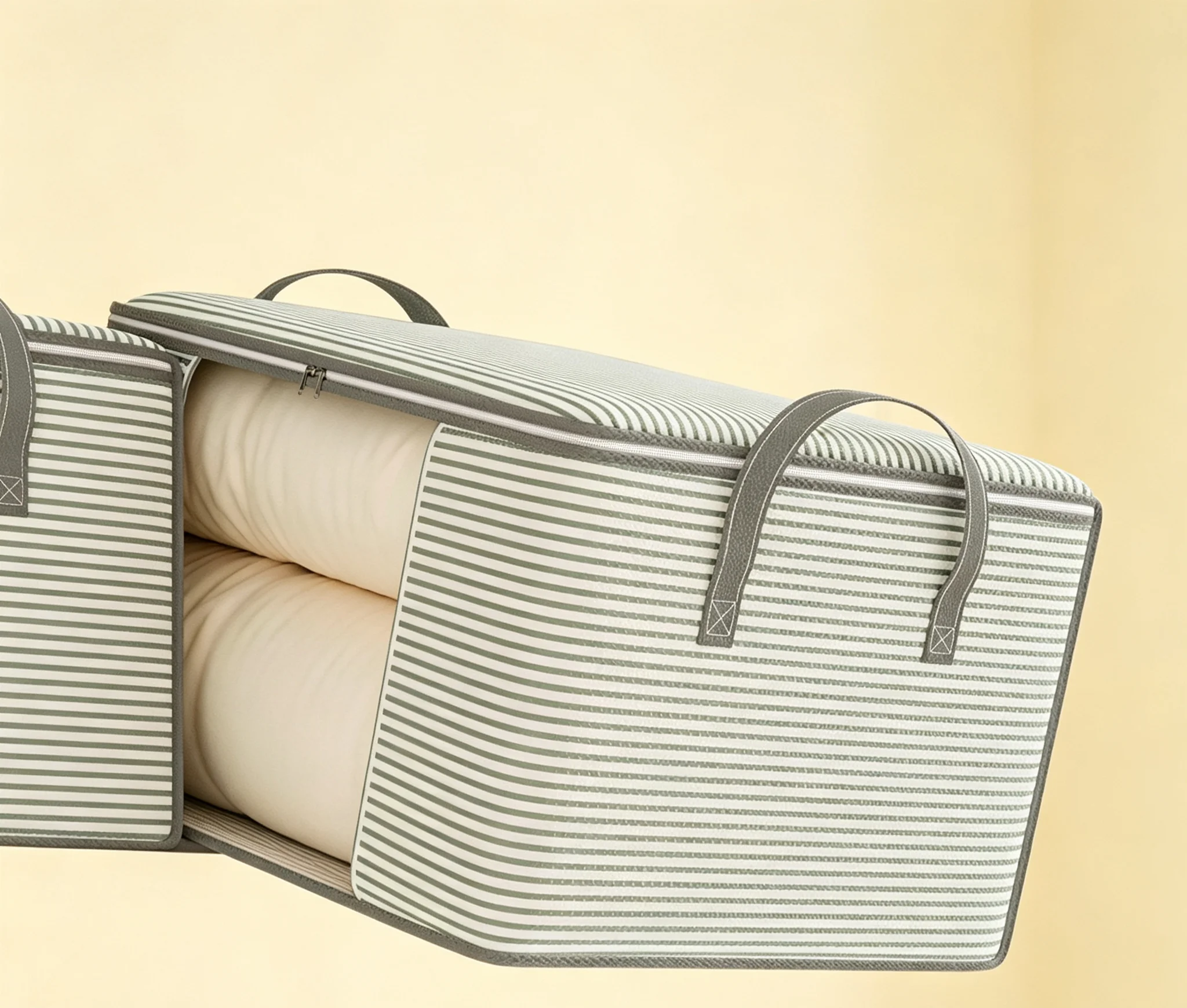 1 PC Visible Blanket Storage Bag / Home Large Capacity Clothes Cotton Bag for Packing and Dustproof Storage