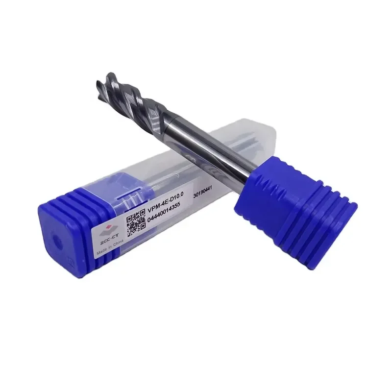 CT VPM-4E-D8.0 VPM-4E-D10.0 VPM-4E Concave Convex Flat Milling Cutter 4-flute Unequal Pitch Flattened End Mill