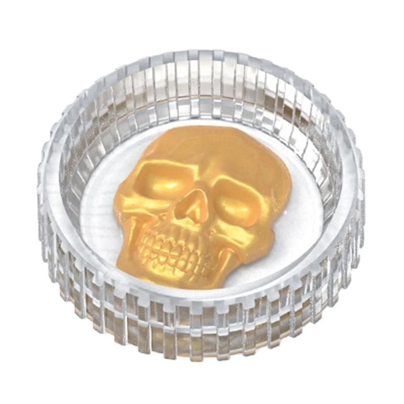Skull Ashtray Silicone Mold Skeleton Round Jewelry Storage Box DIY Resin Mould