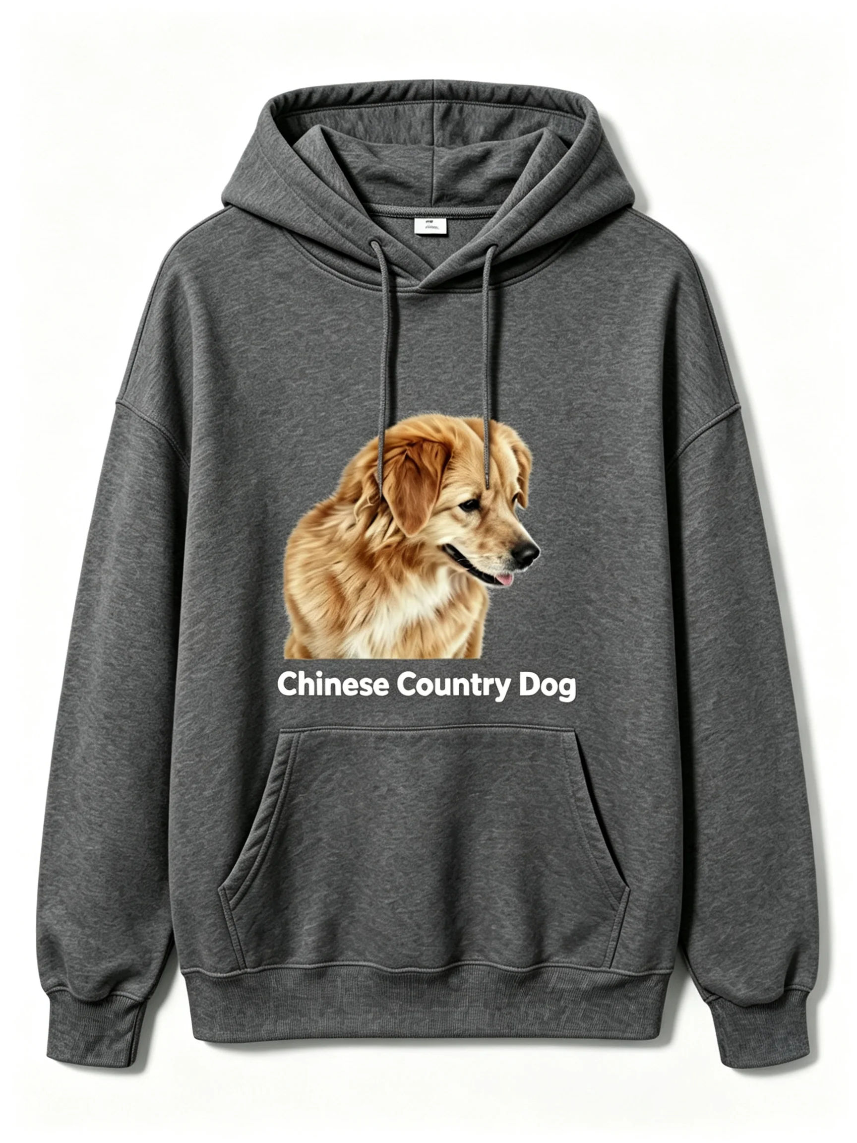 Men Spring Autumn 2Pcs Tracksuit Puppy Pet Graphic Print Hoodie & Pants Slightly Elastic Casual Outfit Multiple Colors Available