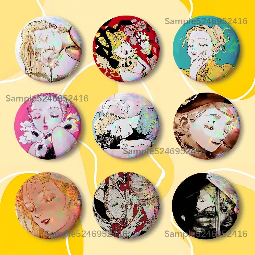 

V-Veil Emma Aleksander Anime Button Pins Tinplate Brooches Cartoon Creative Badge for Backpack Clothes Decor