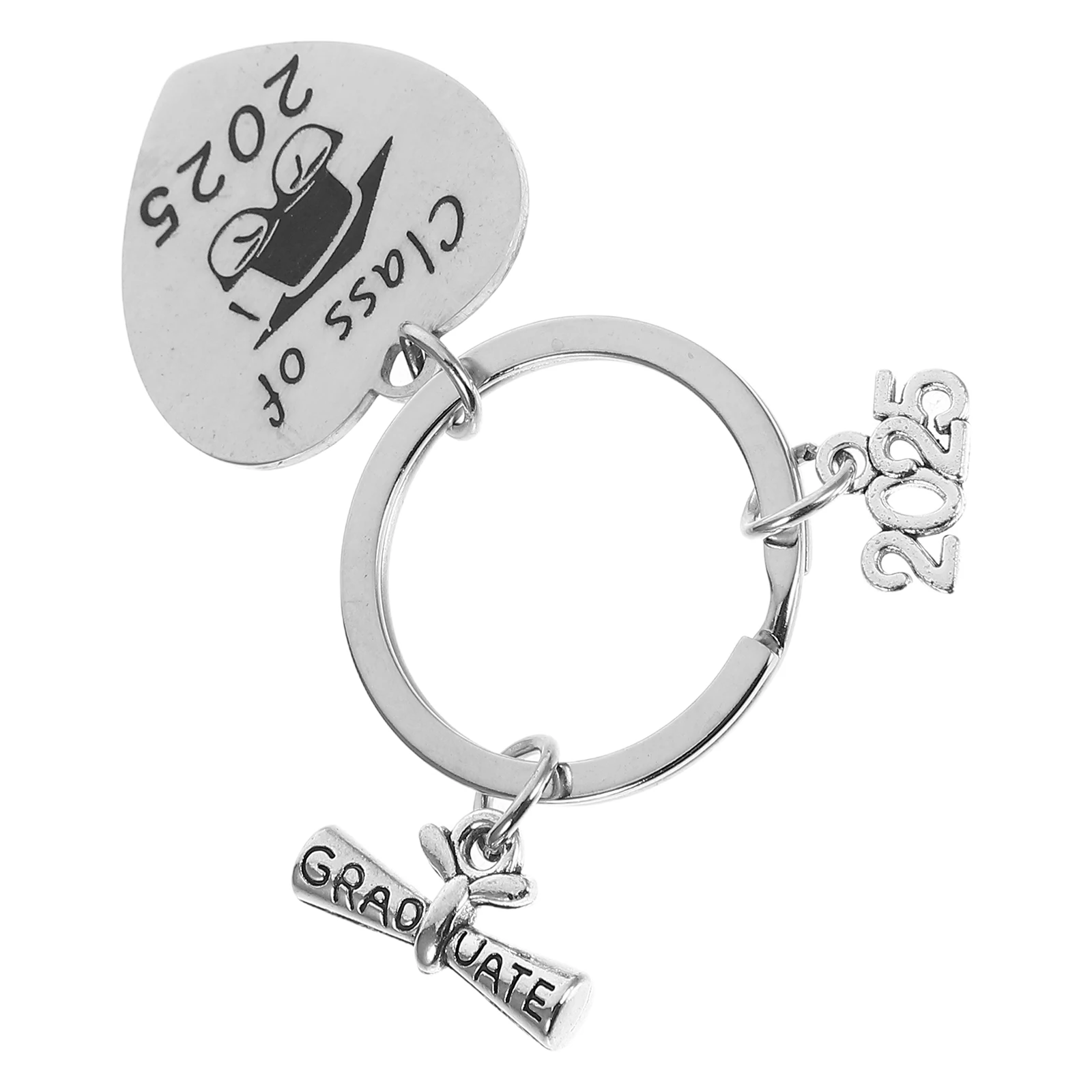 

2025 Graduation Keychain Stainless Steel Elegant Design Versatile Use Memory Souvenir Class Of Gifts Packaging