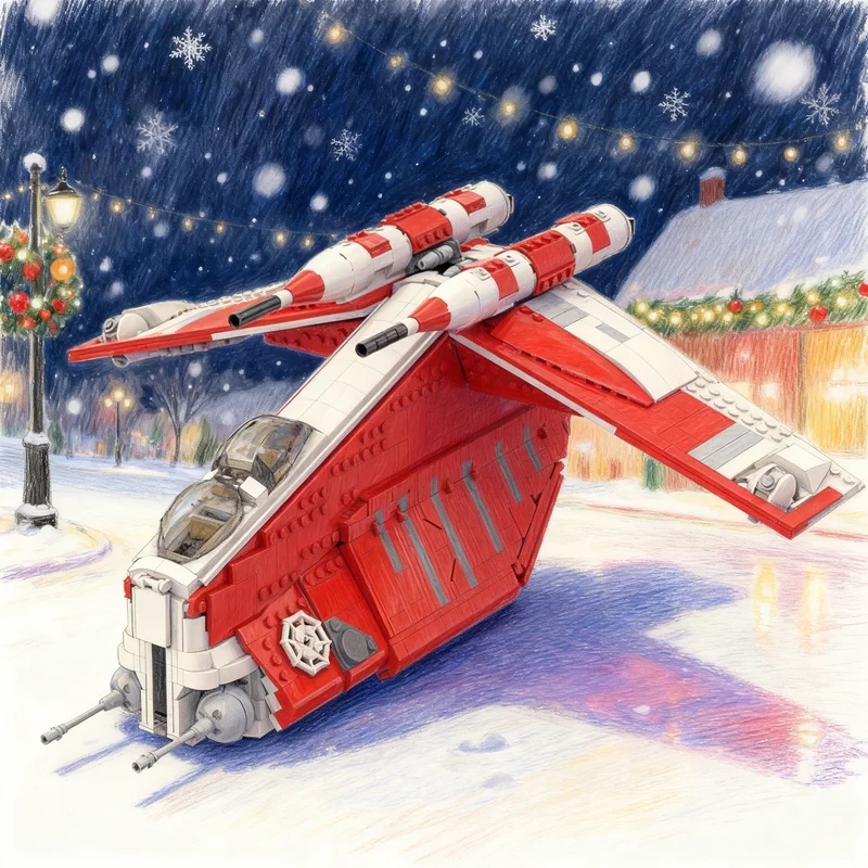 

1602pcs MOC LAAT Coruscant Republic Gunship Star Battle Model Building Christmas Gifts Blocks Architecture Idea Toy Brick Kids