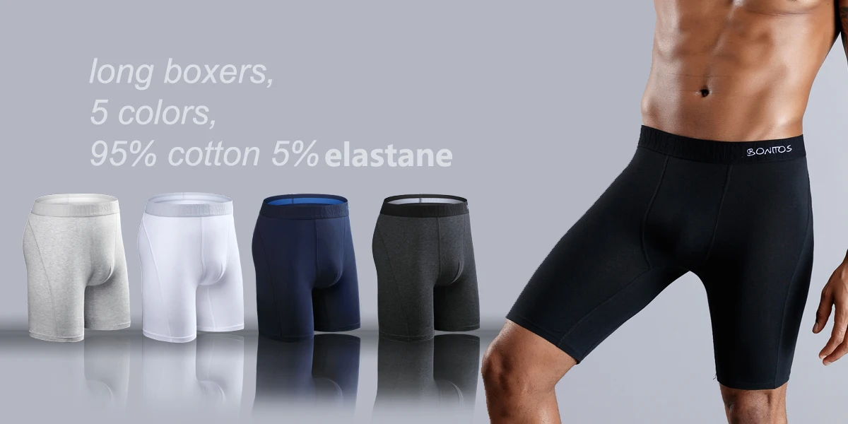 3-teiliges Set Baumwoll-Herrenunterhosen mit Weihnachtsdruck, Atmungsaktive Boxershorts, Dehnbare Herren-Unterwäsche der Marke BONITOS – Detail 2