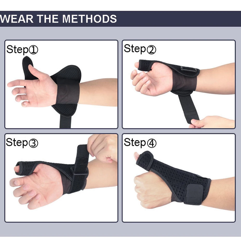 Soporte piezas pulgar para mano derecha e izquierda, alivio del dolor para el túnel carpiano, reumatismo, tenosinovitis, artritis, 1 unidad