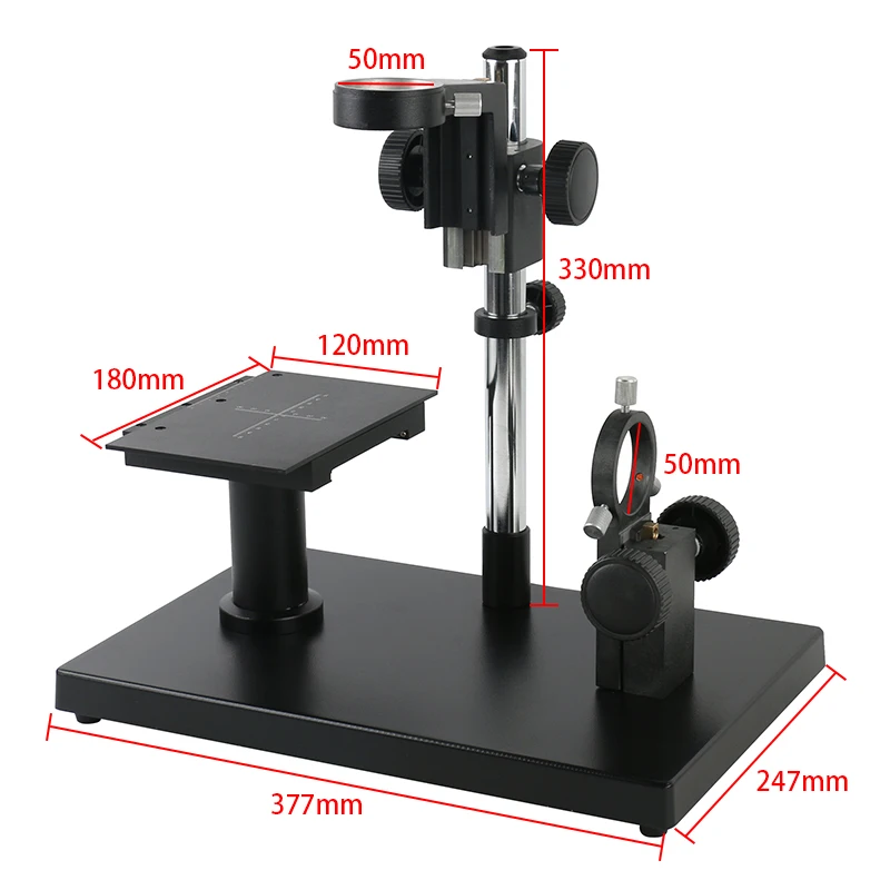 50mm Adjustable Focusing Holder X-Y Load Stage Horizontal/Vertical Type Industrial PCB Solder Digital Microscope Camera Bracket