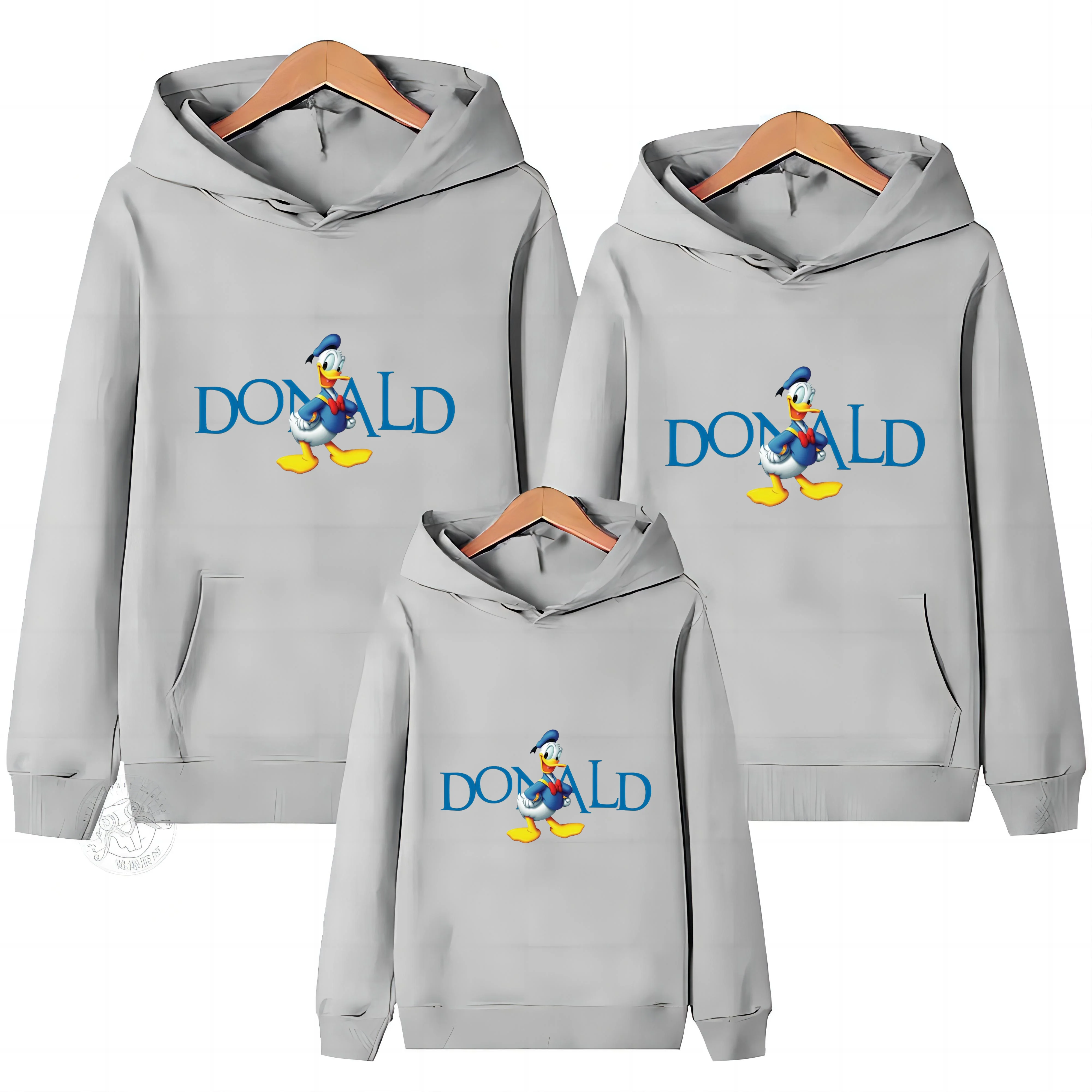 Hoodie family long sleeve sportswear cartoon printed Donald Duck graffiti hoodie simple spring and autumn men and women alike