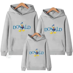 Hoodie family long sleeve sportswear cartoon printed Donald Duck graffiti hoodie simple spring and autumn men and women alike