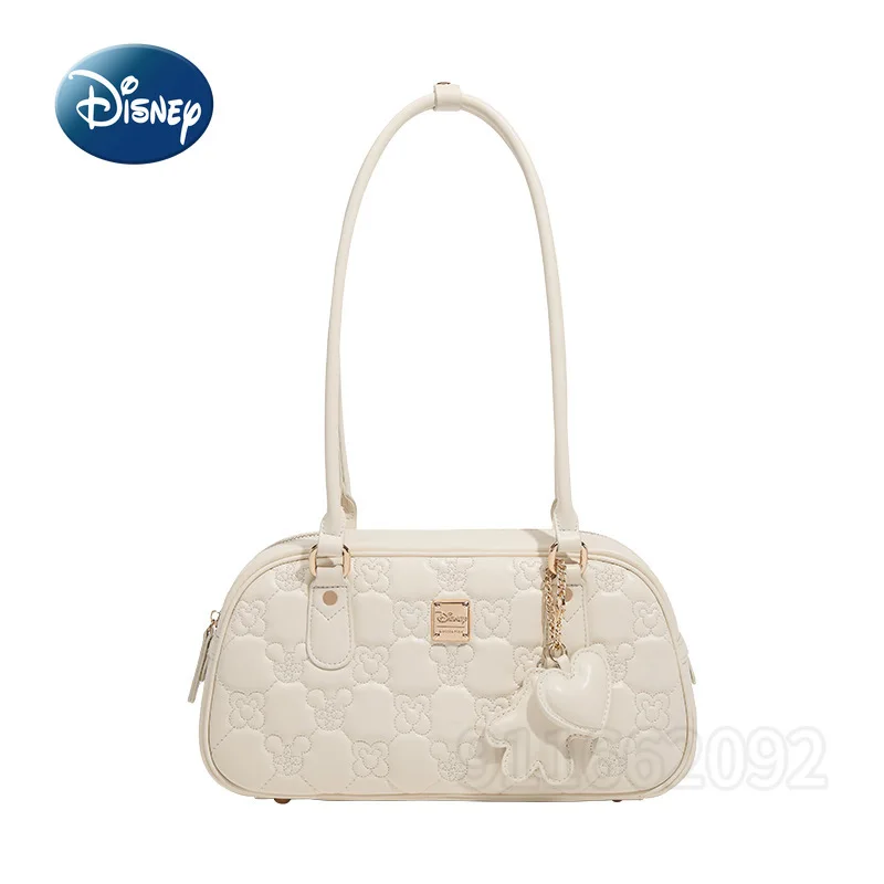 Disney Mickey New Women's Handbag Solid Color Fashion Women's Shoulder Bag High Quality Cartoon Women's Bag Large Capacity