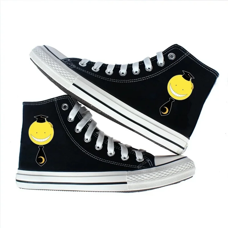 

Anime Assassination Classroom Korosensei Casual Canvas Shoes Plimsolls Rope Soled Shoes Women Flats Sneakers