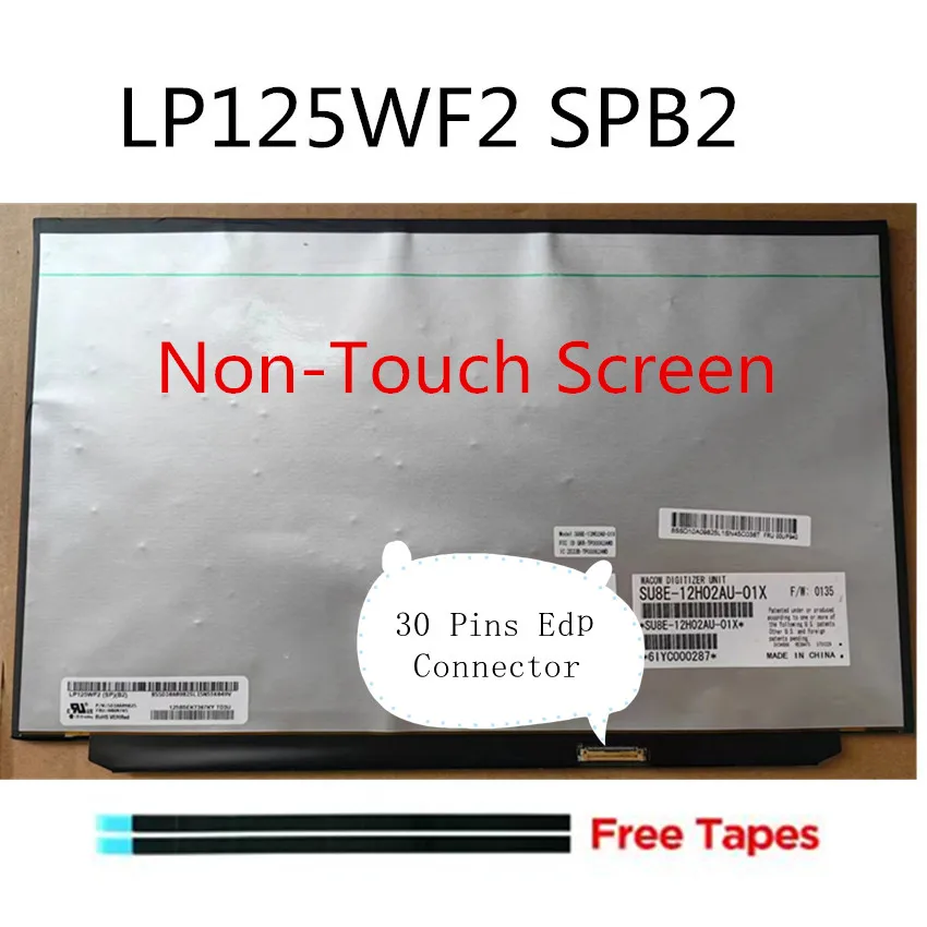 12.5'' Laptop LCD Screen LP125WF2(SP)(B2) LP125WF2-SPB1 EDP 1920x1080 IPS Display for Lenovo Thinkpad X240 X250 X260 X270 X280