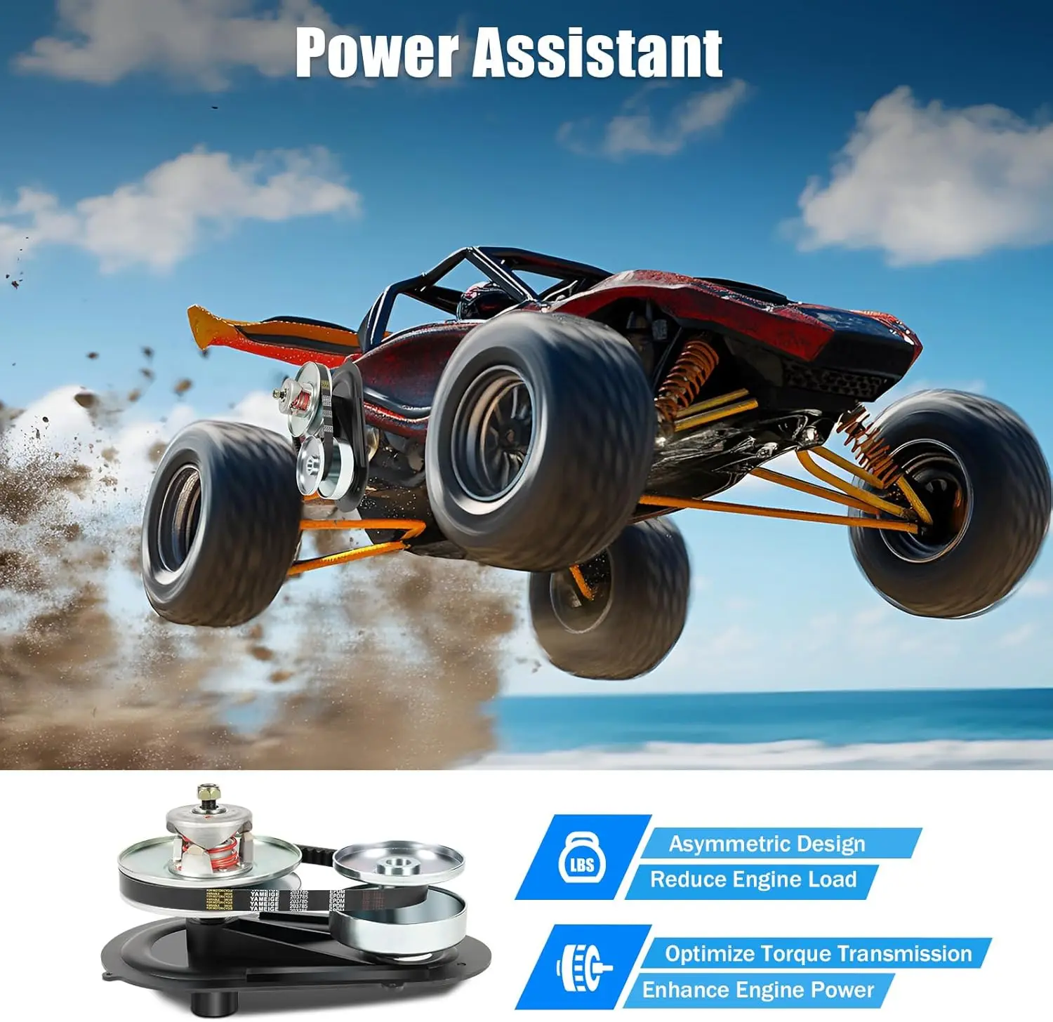 40Series Torque Converter Kit Go Kart Torque Converter Detail Fit for Predator Dune 420CC GX390-5/8"Go Kart Torque Converter Kit