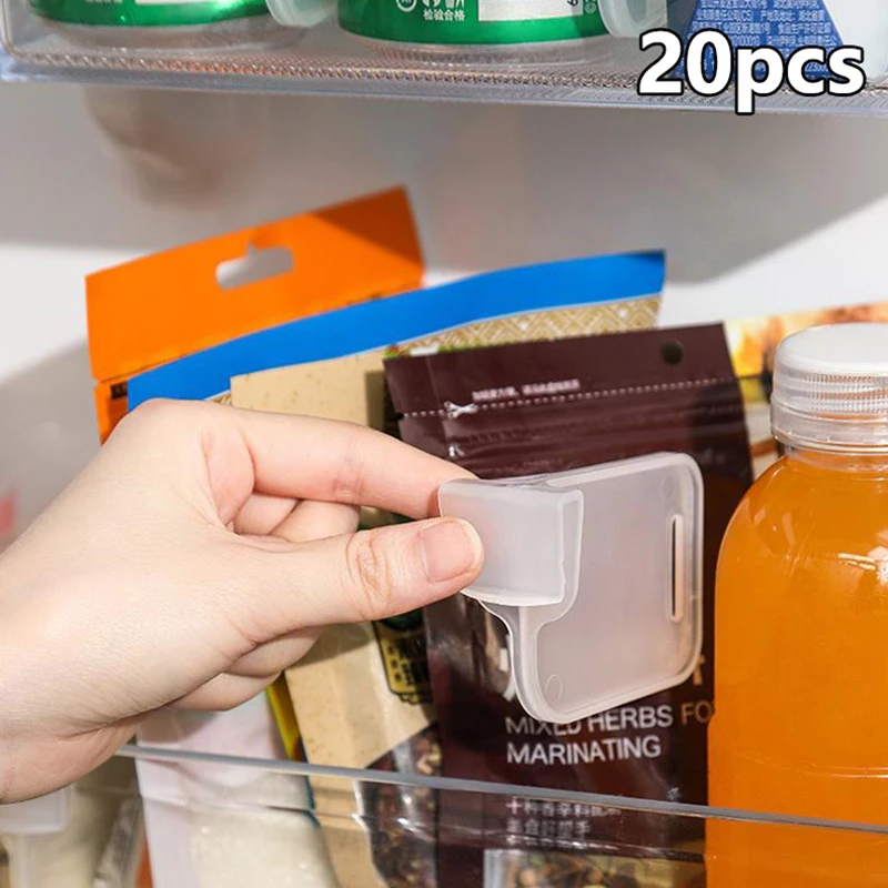 

20Pcs Refrigerator Storage Partition Board Plastic Shelf Separating Divider Clip Splint Fridge Side Door Food Storage Organizer