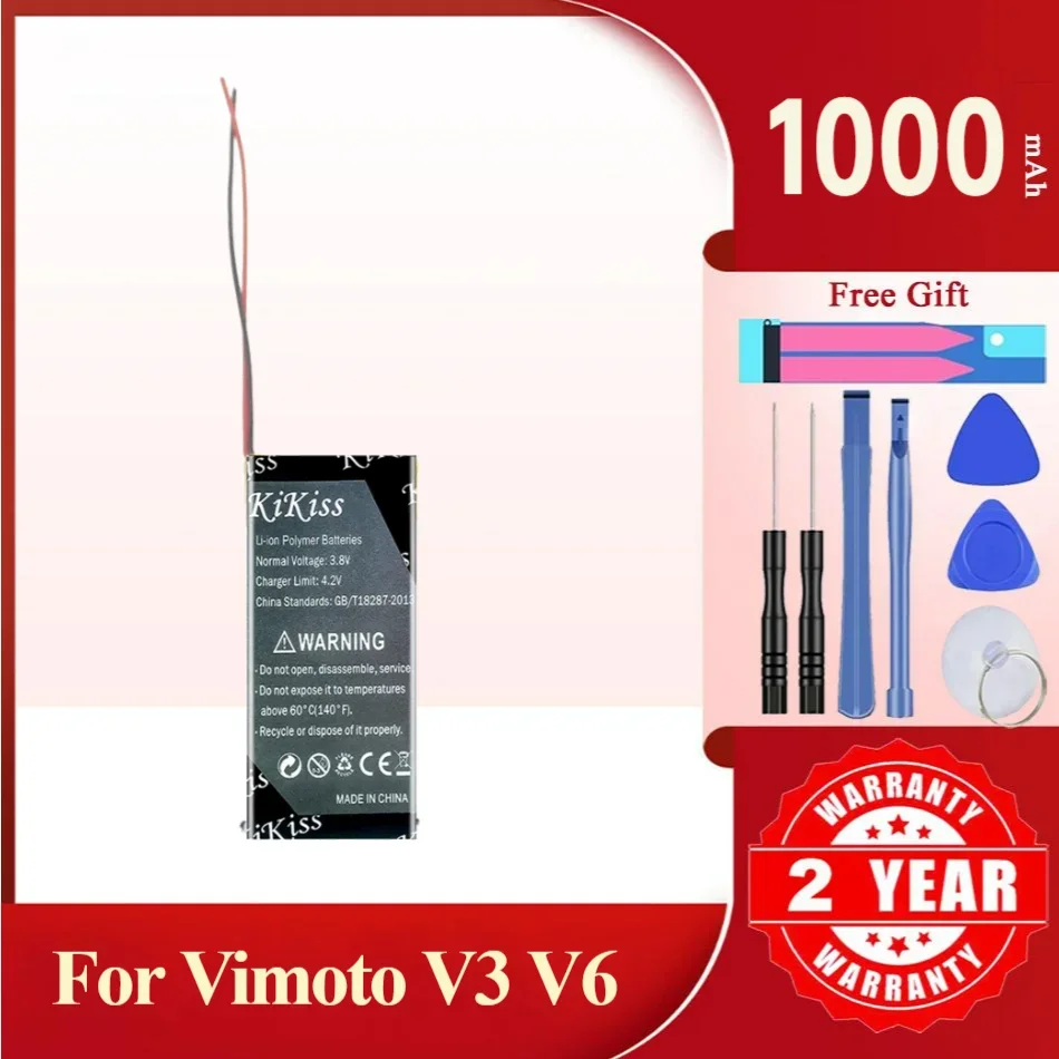 

V3 V6 (2 cables,No plug) Battery For Vimoto V3 V6