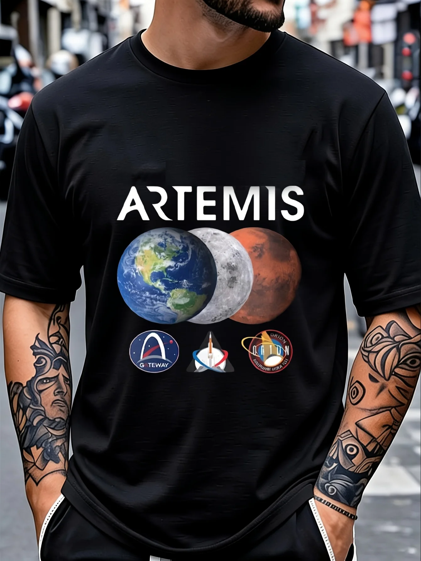Artemis 2 II Crew Mission Shirt Space Exploration Tee Rocket Launch Graphic Shirt