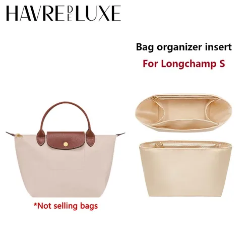 Inserto organizador de bolsa para Material de nailon Longchamp, soporte para bolsa de ajuste súper fuerte, forro para bolso, accesorios para bolsos