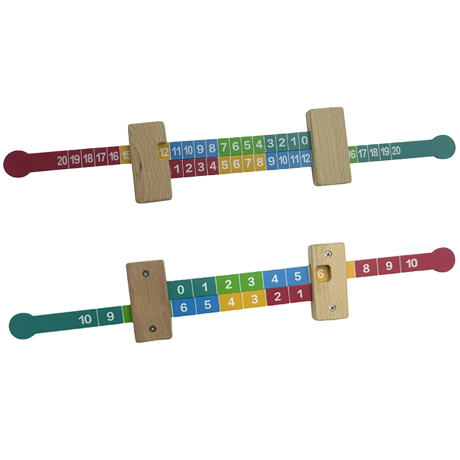 1 Pc 어린이 나무 수학 산술 장난감 교육 추가 눈금자 교육 번호 장난감 어린이를위한 선물 교육 보조