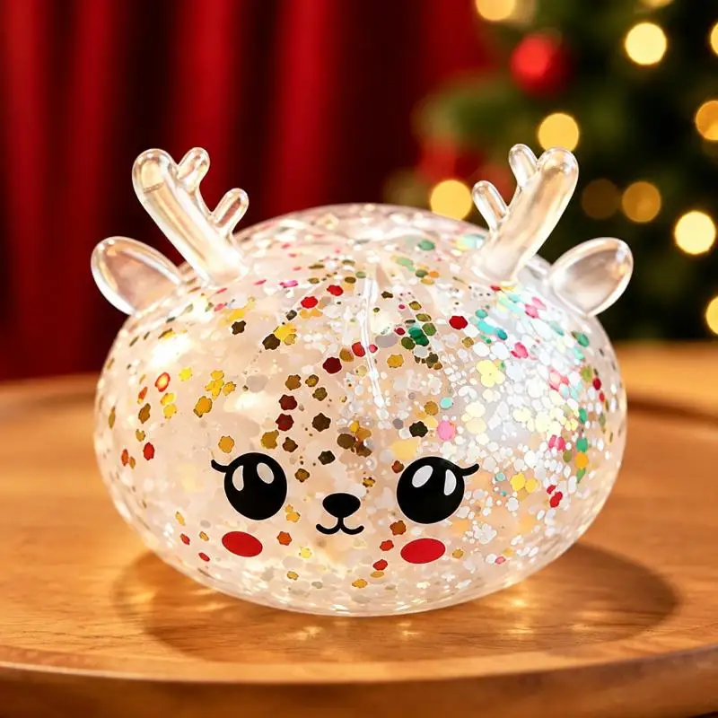 1Pcs 8.5cm Snowman Elk Santa Claus Squeeze Toys With Box Stress Relief Happy New Year Christmas Gift Christmas Dumpling Squeeze