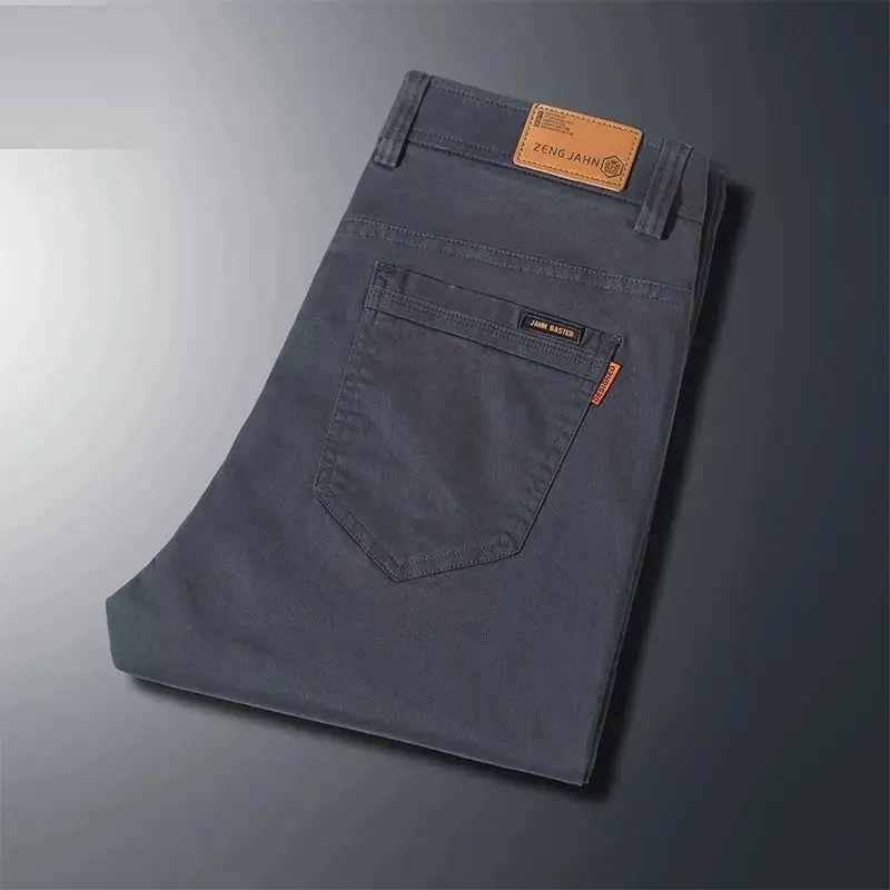 

Luxury Brand Clothing High-end Cotton 2025 Men's Casual Trousers New Pants Business Summer Thin Elastic Slim Straight Pants Men