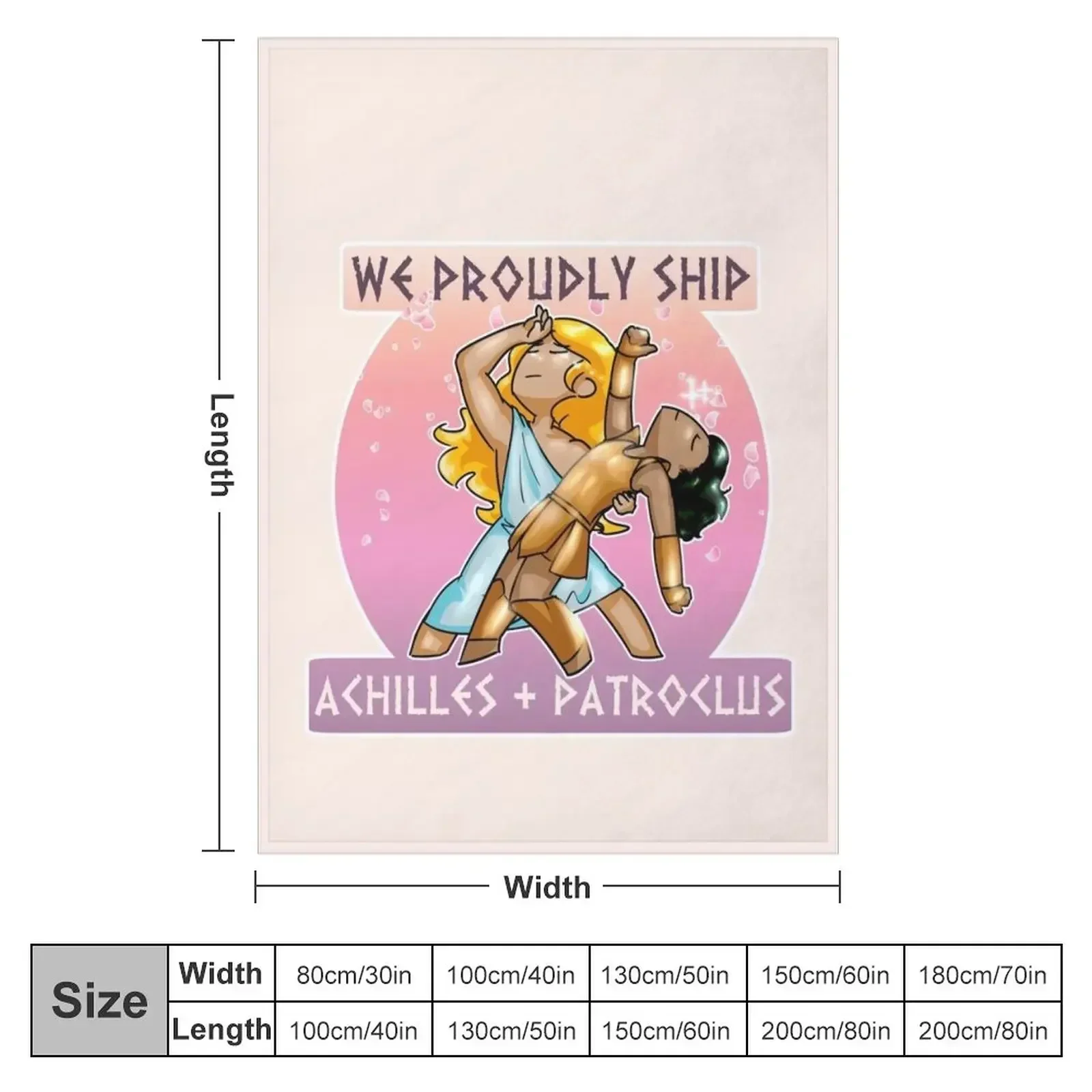 Achilles + Patroclus Throw Blanket valentine gift ideas warm winter Blankets