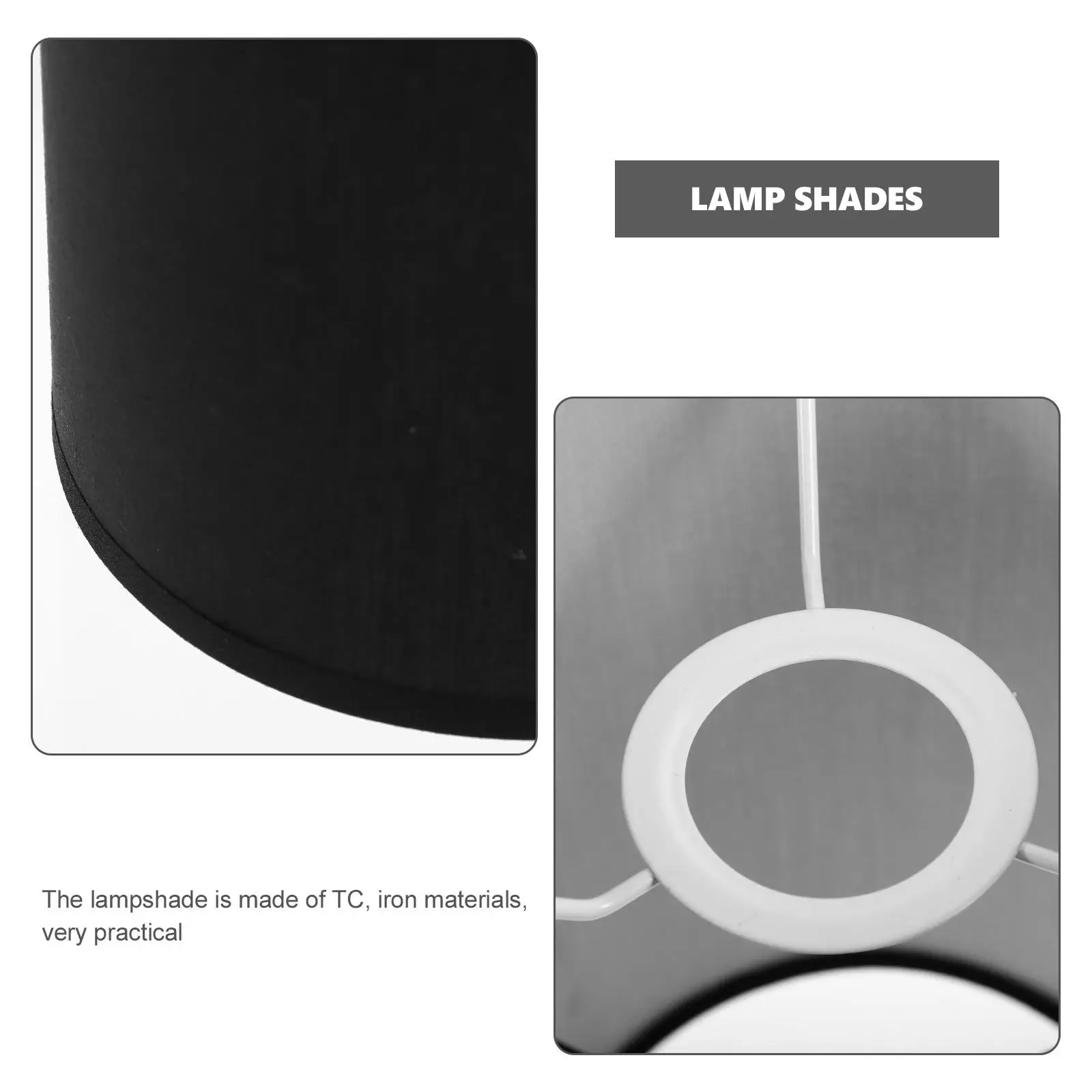 

Round Decorative Lampshade Cover E27 Small Bedroom Floor Pendant Shades TC Iron Material Simple Eye Protection Living Room