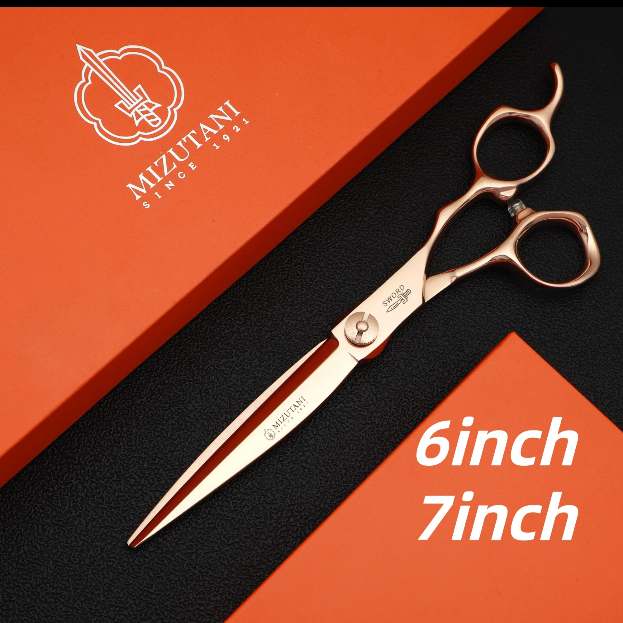 

MIZUTANI Professional hairdressing scissors Hair cutting machine Hitachi 440C steel 7inch Barbershop hair tools