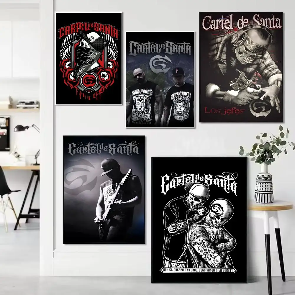 Music C-Carte lDeSanta Poster Unframed Canvas Artwork for Bedroom Living Room Bathroom Wall Decor