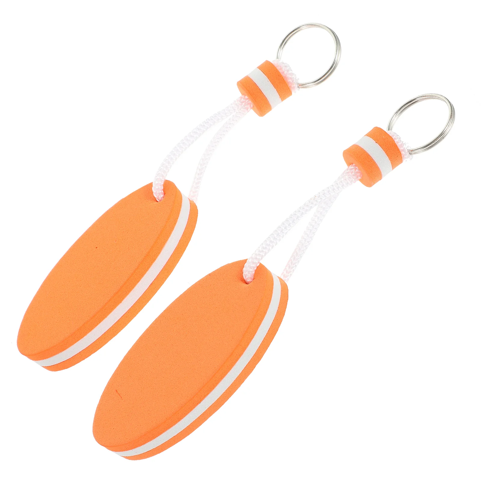 2Pcs EVA Floating Keyring Water Buoyant Keychain for Kayak Canoe Marine Nautical Boating Swim Beach Outdoor (Orange)