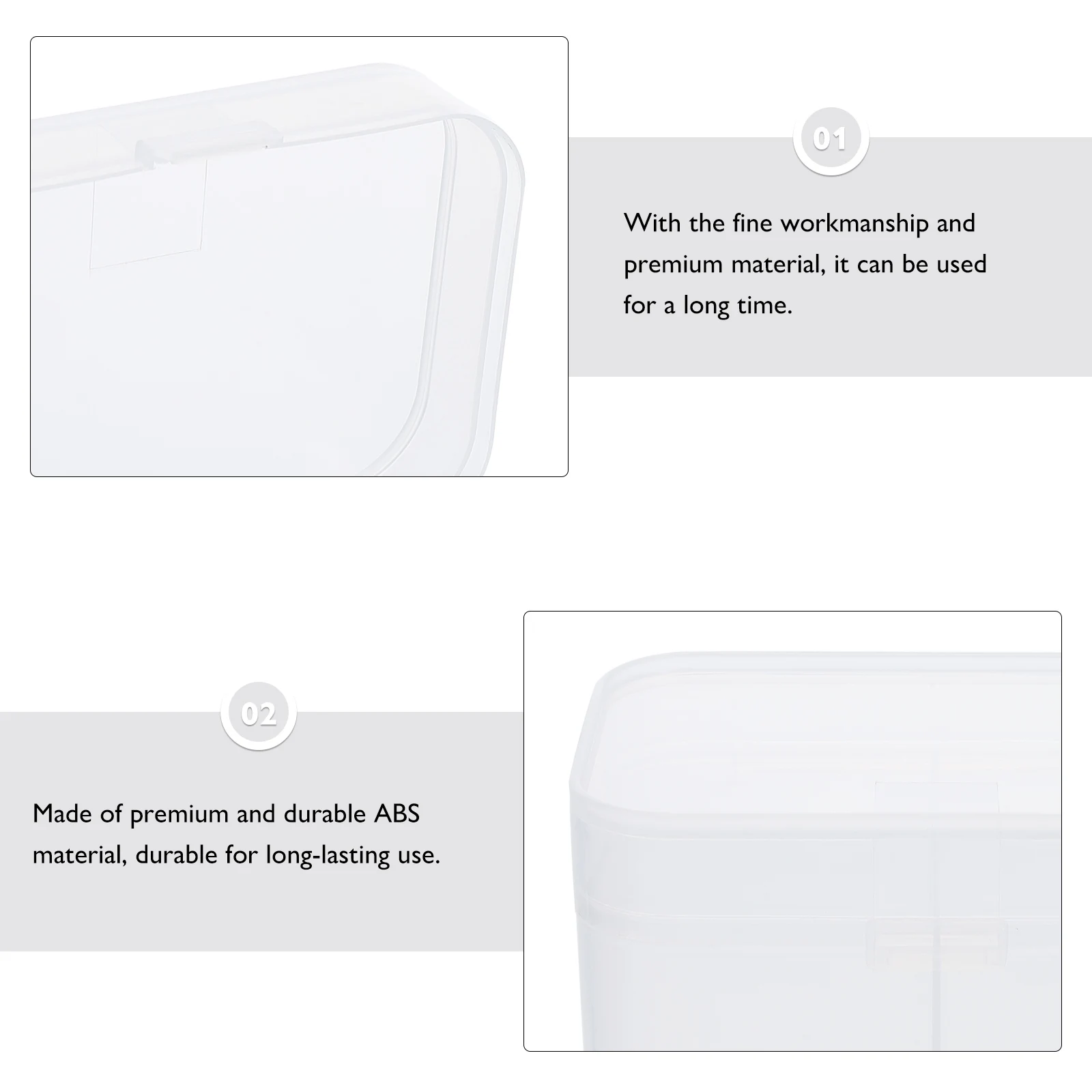 

2 Pcs Cotton Pads ganizer Storage Box for Nail Tools Manicure Accessories Holder ABS Material Transparent Design