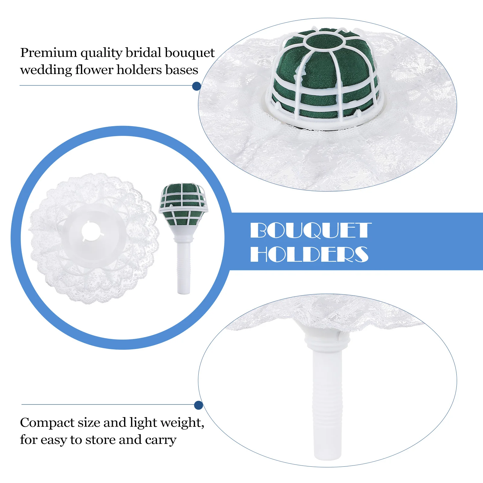 

Bouquet Holders Floral Arrangement Wedding Supplies Premium Quality Plastic Mesh Compact Lightweight Artificial Flowers Decor 3