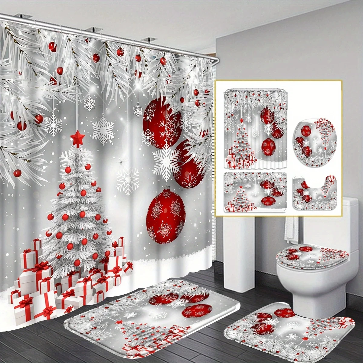 4Pcs Snowflake Chri… - image