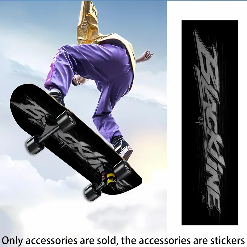 

Flat 2D scooter decals with metallic text, stylish bottom stickers for scooters and skateboards, easy to paste and remove, ideal