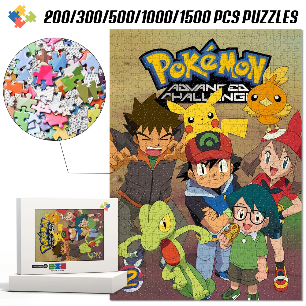 

Educational Pokemon Cartoon Movies Pikachu Jigsaw Puzzles 1000 Pieces Toys for Children Adults Fun Board Game Home Leisure Games