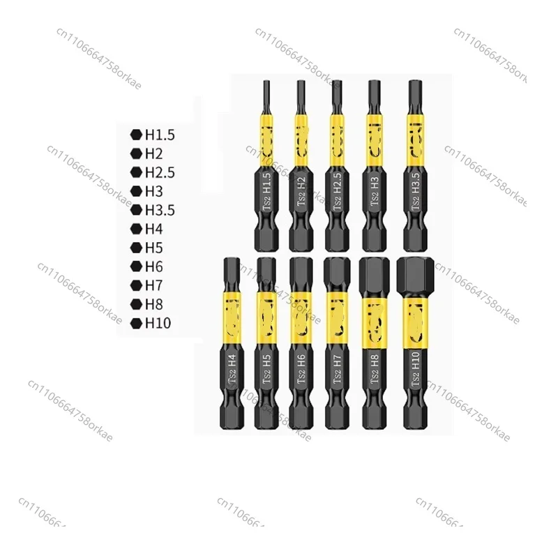 L50mm Hex Screwdriver Bit Magnetic S2 Steel 1/4