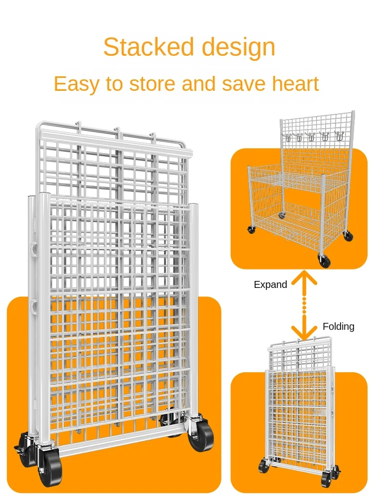 Folding mobile stall cart artifact one-second stall night market special sausage stall float promotion display stand