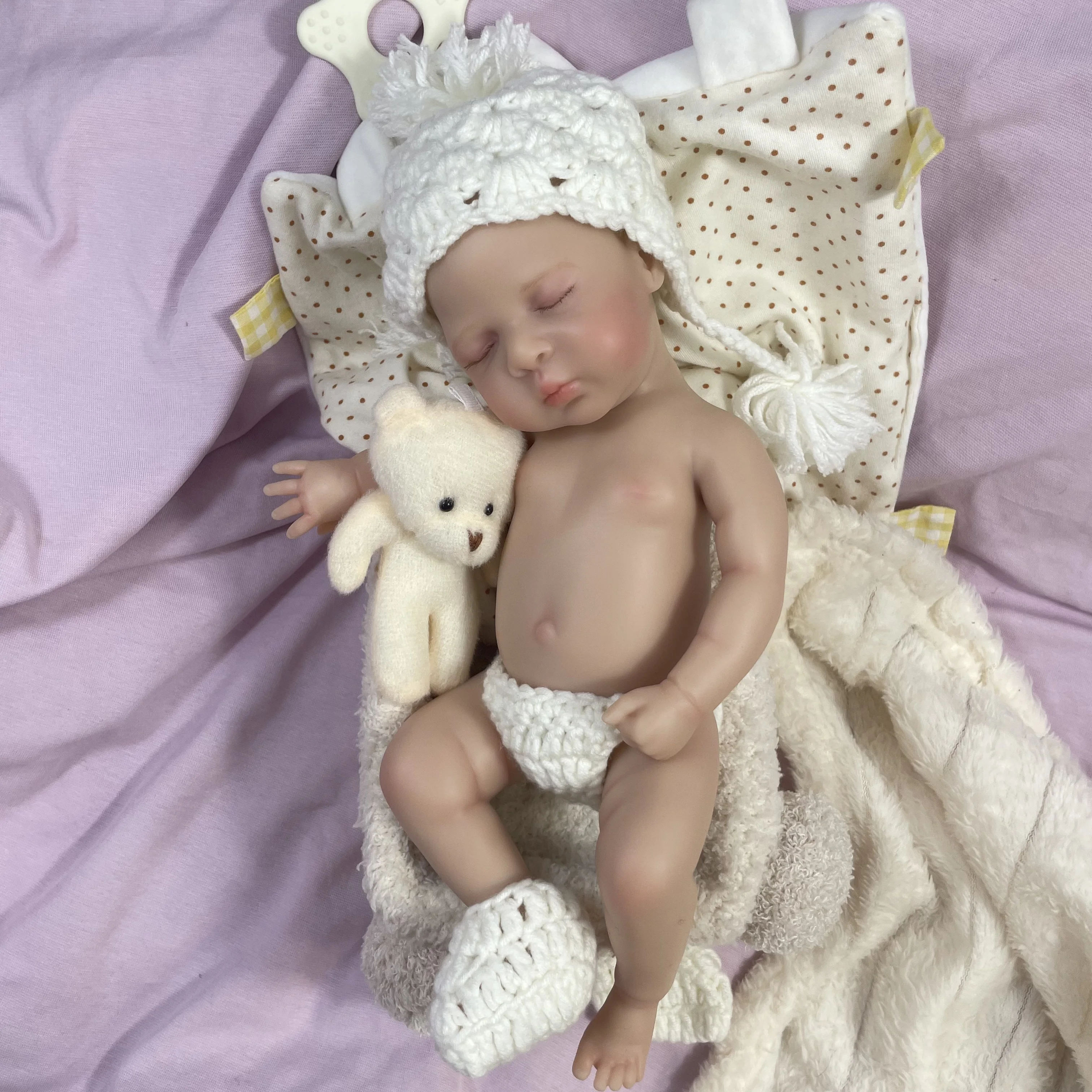 De nombreuses Options Mini 13 pouces plein Silicone Reborn bébé Luna réaliste solide Silicone corps souple lavable fille anniversaire cadeau de noël