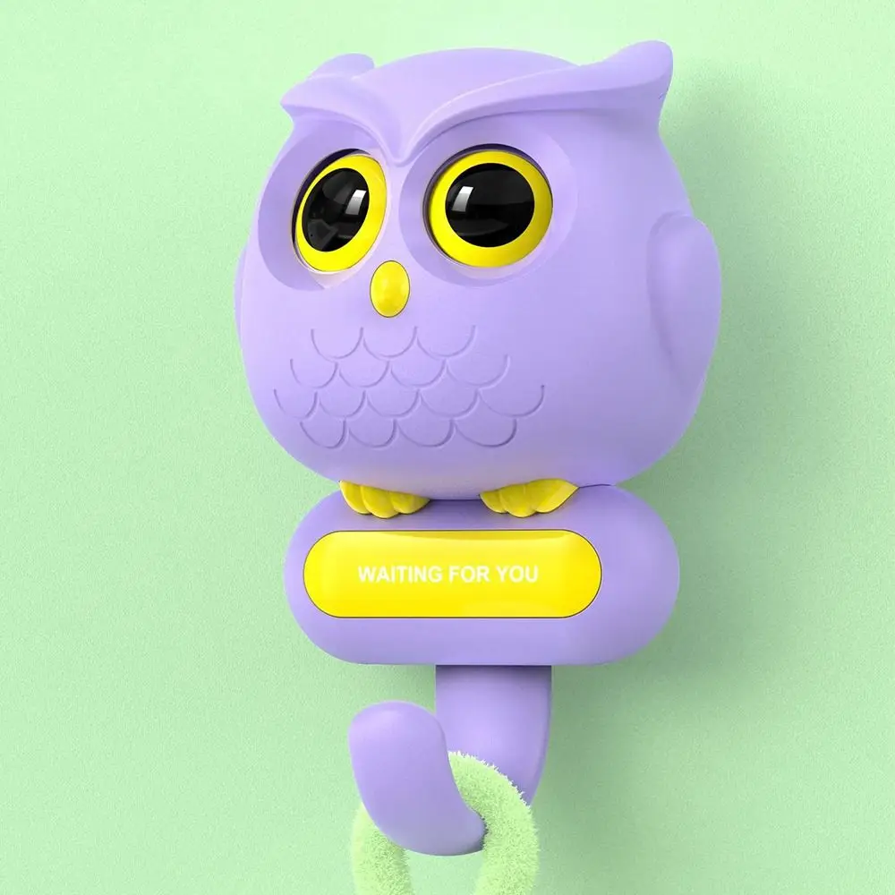 Creative Free Punching Owl Blink Hook Home Decoration Key Holder Hooks Wall Clothes Hook Sticky Hook view 6