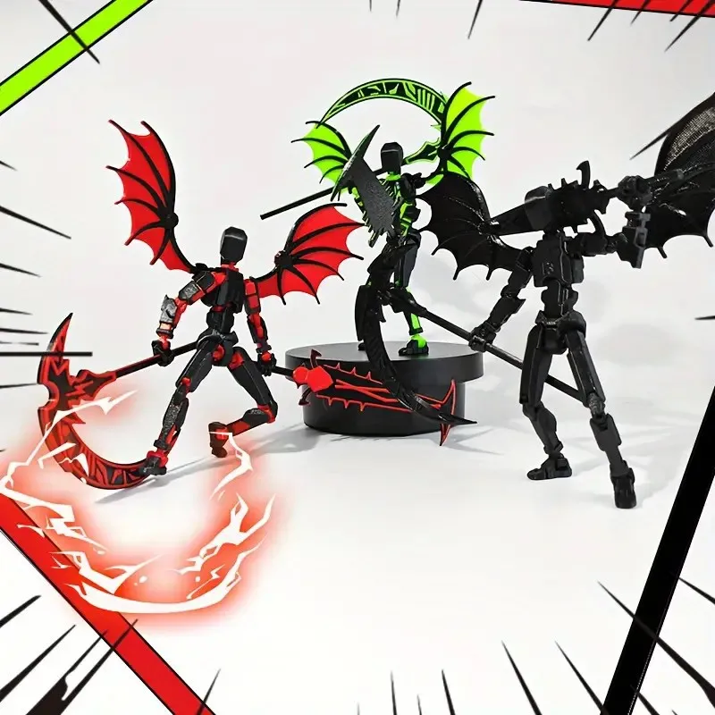 13 figurines d'action multi-articulées avec plusieurs accessoires, jouets, Robot porte-bonheur, décoration de bureau factice, cadeaux pour garçon