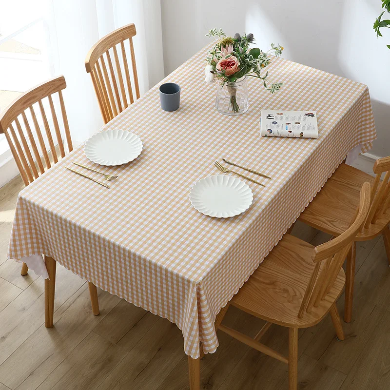1PC Square Tablecloth Rectangle Waterproof Table Cloth Tabletop Cover Oil Proof Wipeable Table Covers for Kitchen Garden Dining