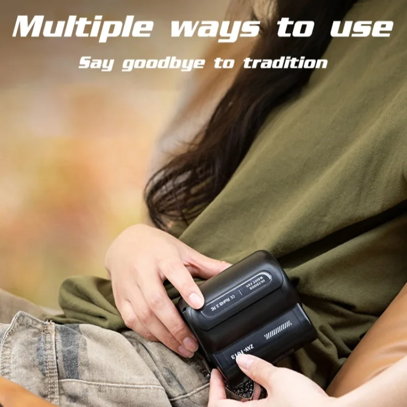 مروحة معلقة على الخصر المحمولة من Xiaomi، 3 سرعات، تدفق هواء قوي يمكن ارتداؤه بمشبك شخصي، مروحة رائعة قابلة لإعادة الشحن تحت القميص