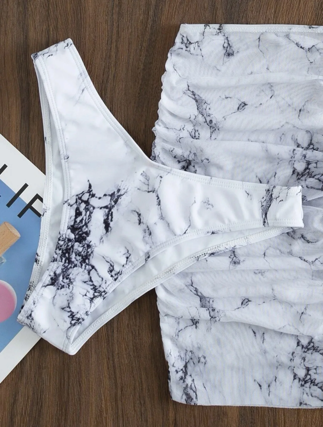 セクシービキニセット タイトメッシュプリント カバーアップ 大人用水着 スプリットデザイン スポーツウェア 中国本土から発送 クロスボーダー商品