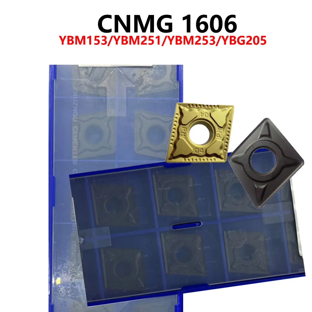 

Original CNMG160608-EM-PM CNMG160612 CNMG160616-ER YBG205 YBM153 YBM253 YBM251 Carbide Inserts CNMG 160608 for Stainless Steel