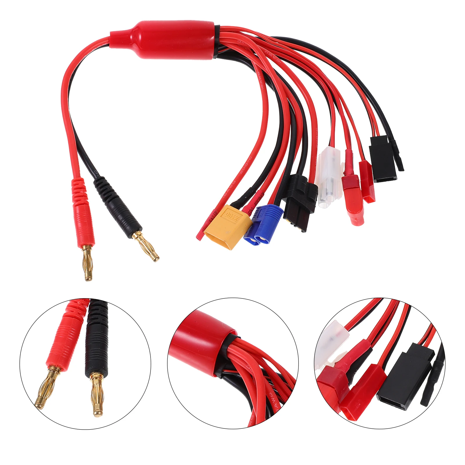 

8in1 Banana Cable for RC Drone Aircraft 40mm Adapter Connection Line Power Supply