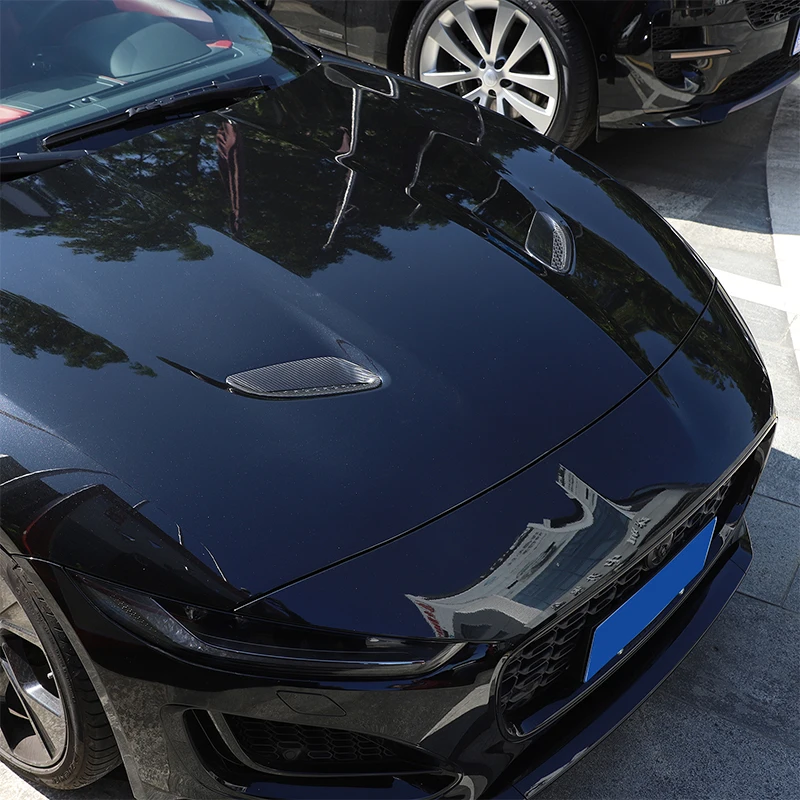 Real carbon fiber For Jaguar F-TYPE 2021-2025 hood air inlet decorative cover Car hood air deflector trim Auto accessories
