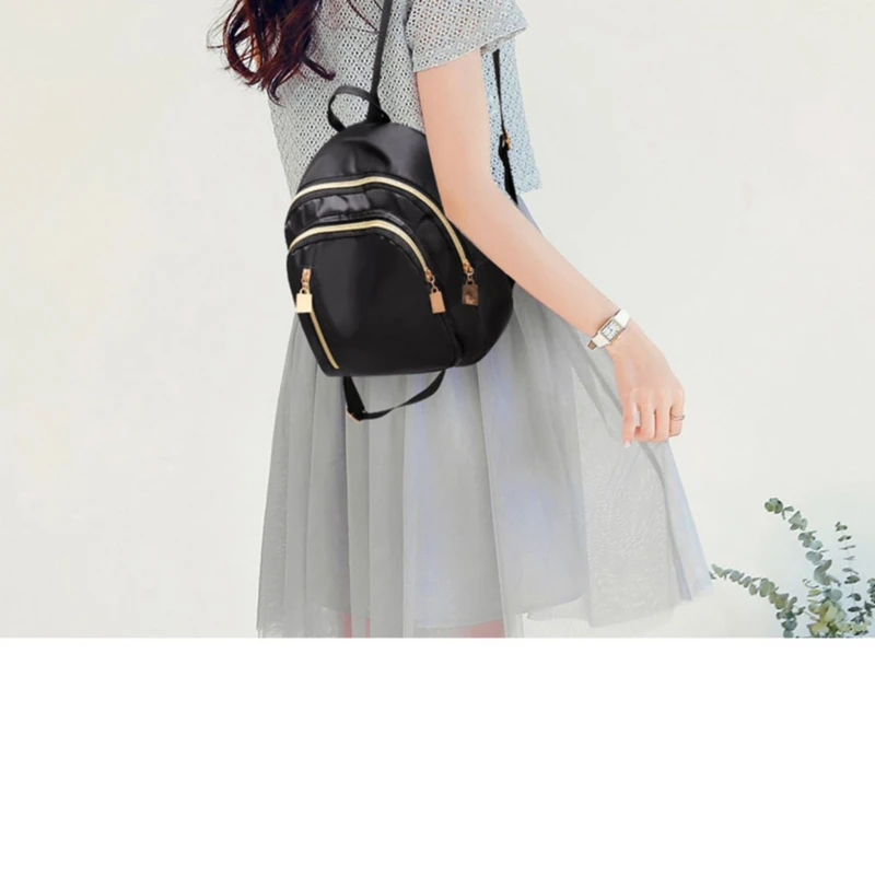 2024 Waterproof Nylon Women Backpack Leisure Back Pack Small Backpack Student Casual Bag Shoulder Bag Fashion Backpack